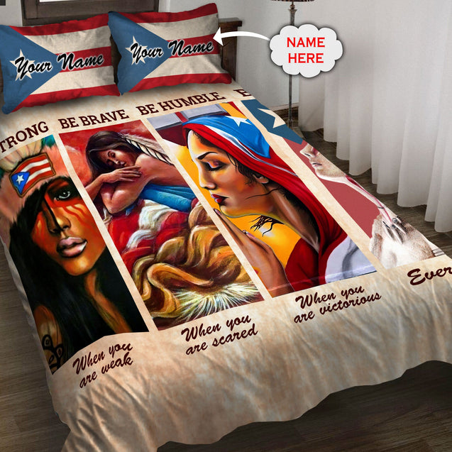 Customize Name Beautiful Girls Puerto Rico Bedding Set Pi10042103