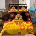 Australian grown with Aboriginal Roots Golden Style 3D Design Bedding Set