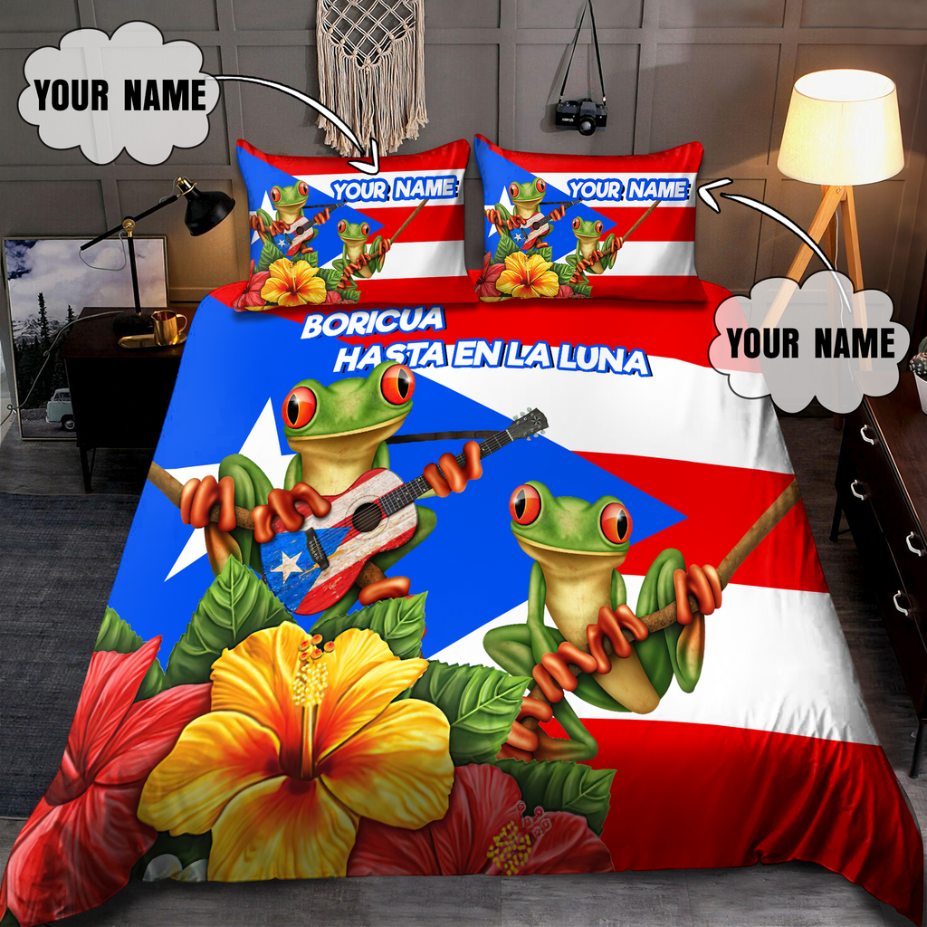 Customize Name Coqui Puerto Rico Bedding Set MH24032101