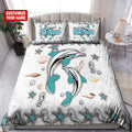 Customize Name Couple Dolphin Bedding Set DD05062101