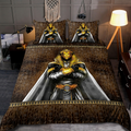 Egyptian Ancient Pharaoh Gods hieroglyphs 3D Printed Bedding Set