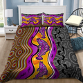 Aboriginal Fishing Map Painting Art Bedding Set