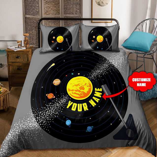 Customize Name Vinyl Record Bedding Set NTN11052102