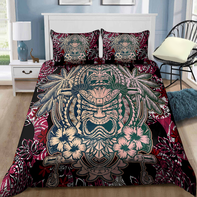 Amazing Polynesian Tiki Hawaii Style Bedding Set ML