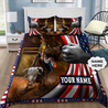 Personalized Name Bull Riding Bedding Set American Bull Rider Ver 1