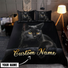 Customize Name Black Cat Bedding Set MH08052102