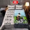 Customize Name Biker Couple Bedding Set HHT10042107