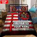 Customize Name Firefighter Bedding Set