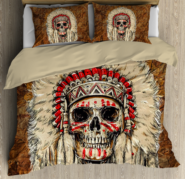 Native Skull 3D All Over Printed Bedding Set MH25012101