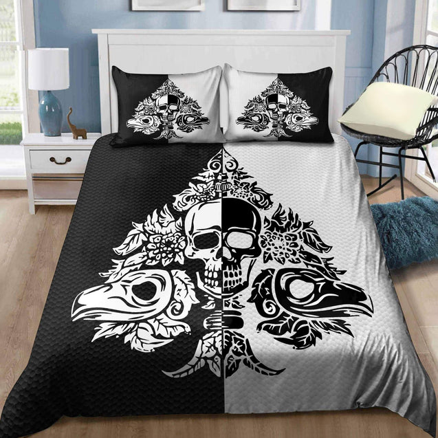 Gothic Art Skull Ace Spade 3D All Over Printed Bedding Set