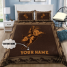 Personalized Name Bull Riding Vintage Bedding Set