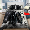 Personalized Name Rodeo Bedding Set Black Horse