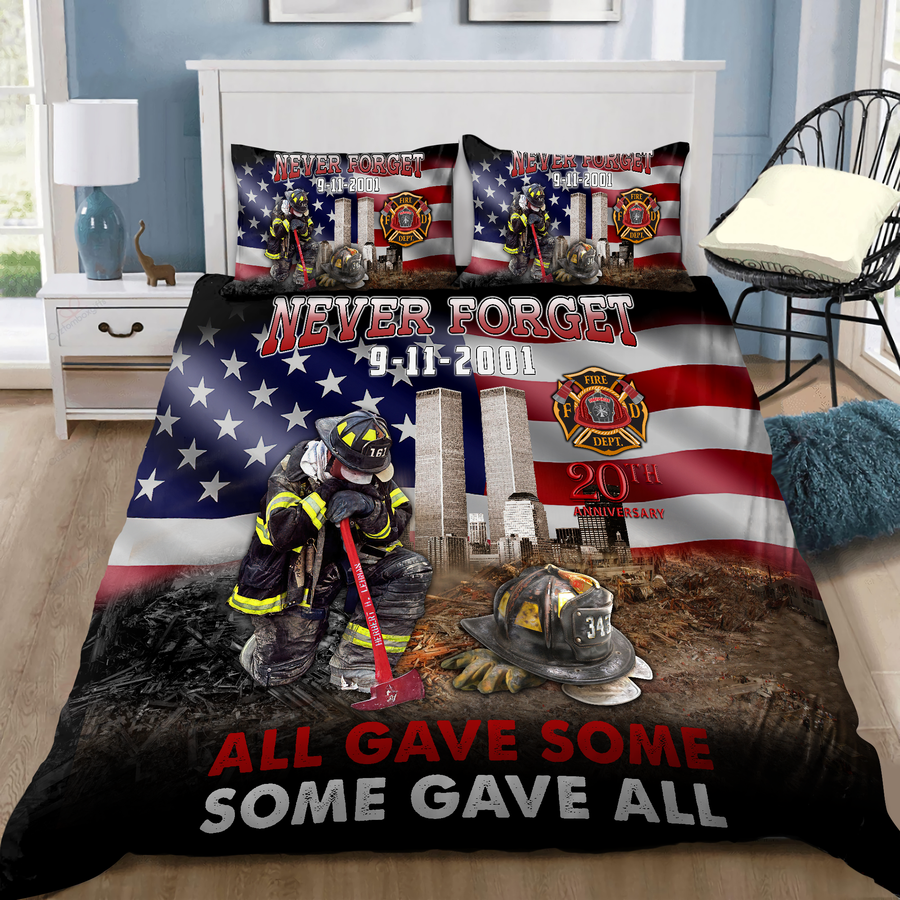 Customize Name Firefighter Bedding Set