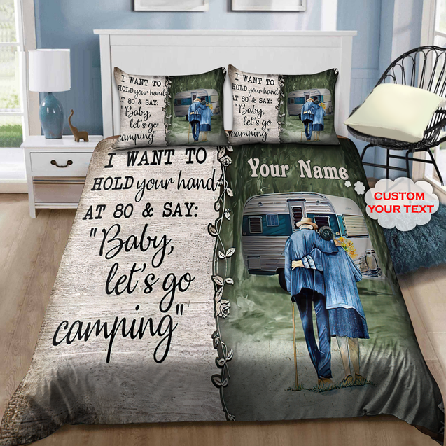 Customize Name Couple Camping Bedding Set TNA20042102