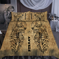 Egyptian Gods Ancient Anubis Tattoo 3D design Bedding set