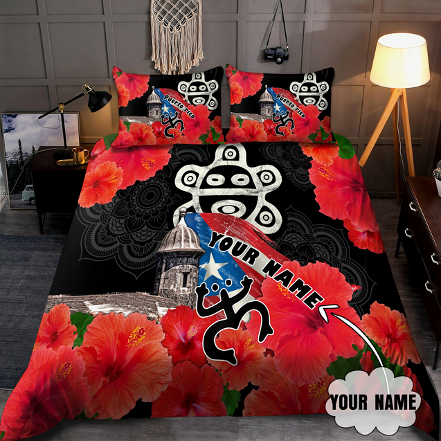 Customize Name Sol Taino Puerto Rico Bedding Set MH23022103