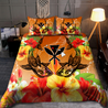 Amazing Polynesian Couple Shark Hawaiian Bedding Set ML