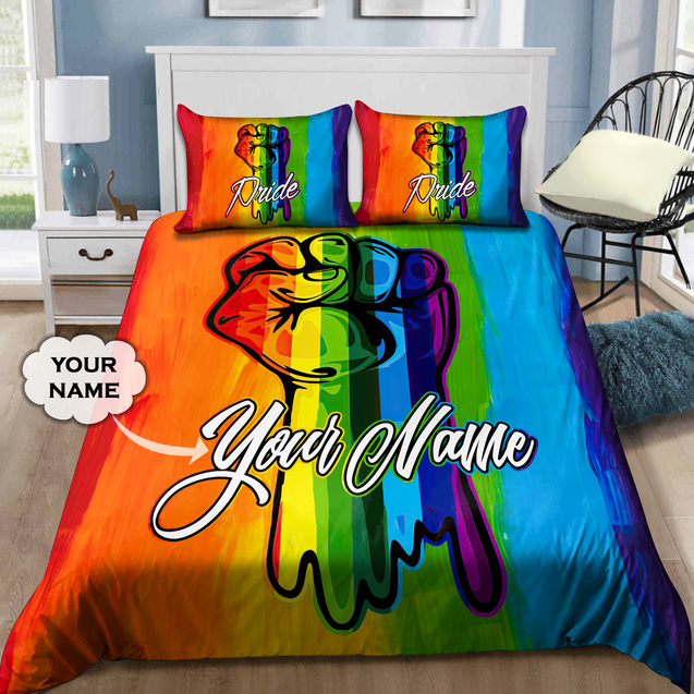 Customize Name LGBT Pride Bedding Set TNA07052102