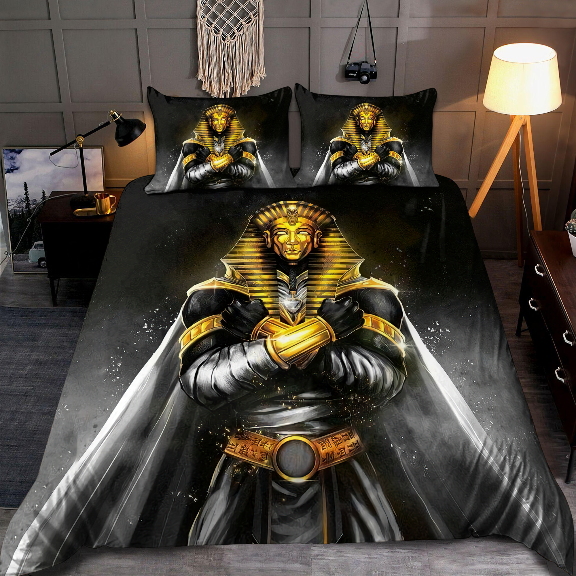 Egyptian Ancient Pharaoh Gods 3D Printed Bedding Set