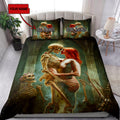 Customize Name Couple Skull And Queen Bedding Set DD08062101