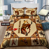 Personalized Name Rodeo Bedding Set Bronc Riding