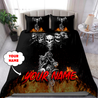 Customize Name Biker Skull Bedding Set DQB31052102