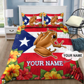 Customize Name Lovely Coquí Puerto Rico Bedding Set