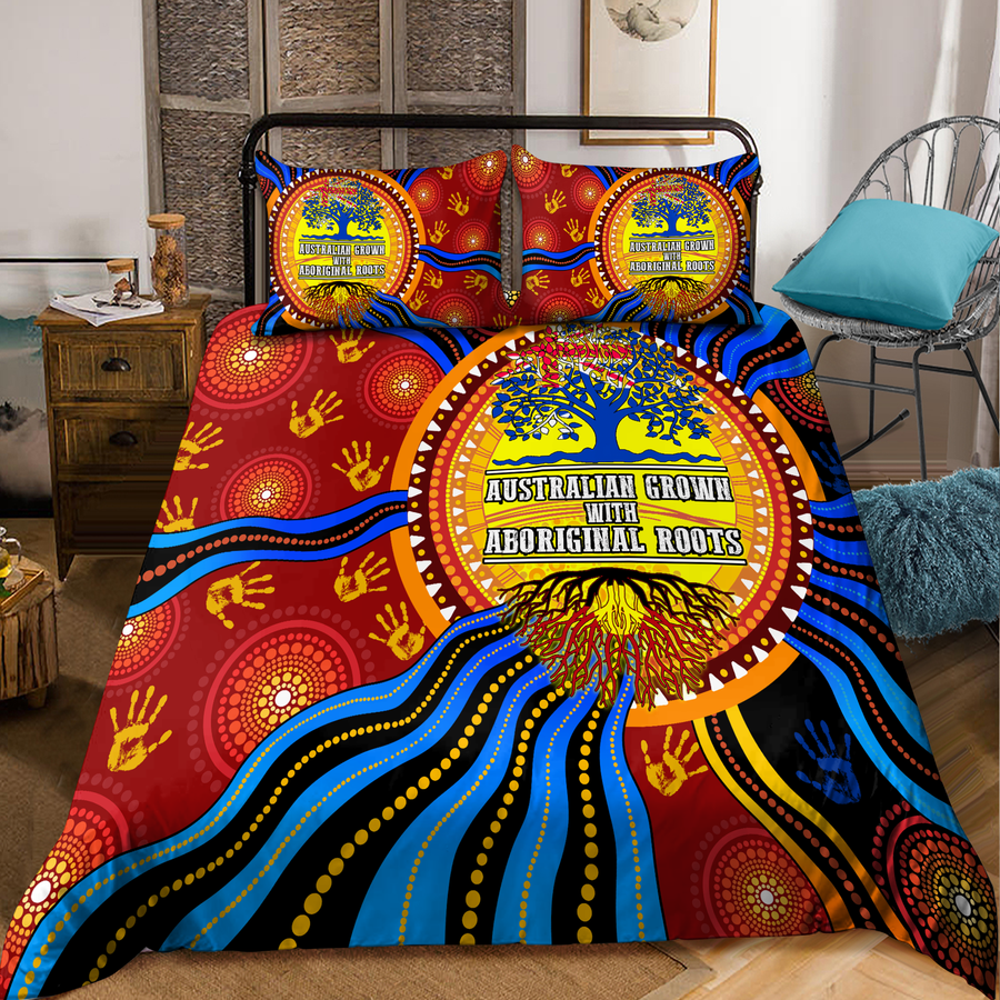 Australian grown with Aboriginal Roots 3D Design Bedding Set