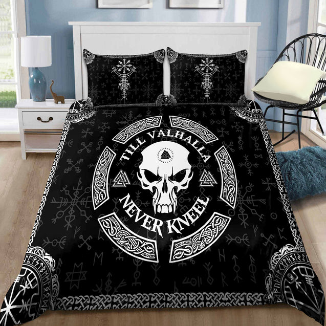 Never Kneel Skull Viking Bedding Set HHT04062103