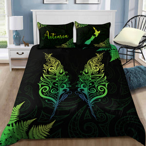 New Zealand Aotearoa Light Silver Fern Bedding Set ML