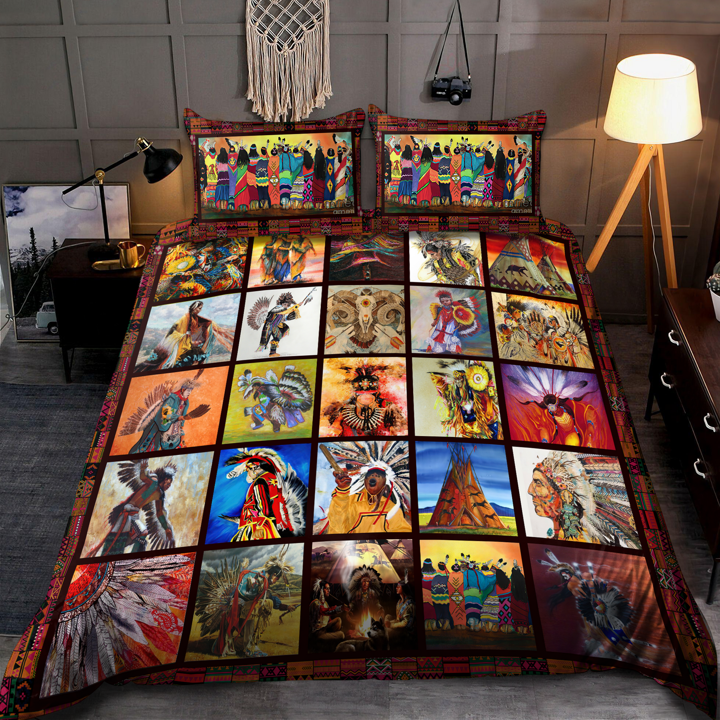 Native American Pow Wow 3D All Over Printed Bedding Set