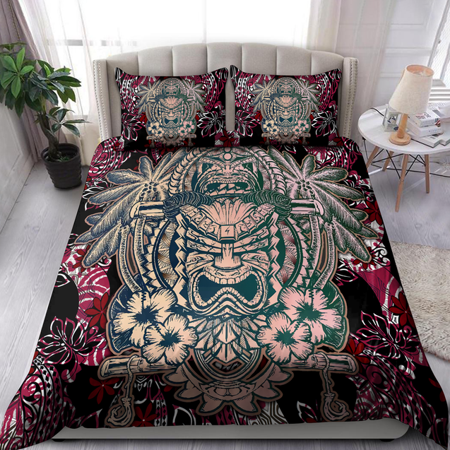 Amazing Polynesian Tiki Hawaii Style Bedding Set ML