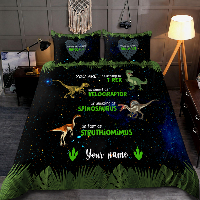 Personalized Name Dinosaur Bedding You Are My Favorite Dinosaur