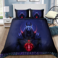 Anubis Blue Ancient Egyptian Mythology Culture 3D design Bedding set