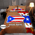 Customize Name Loving Puerto Rico Bedding Set