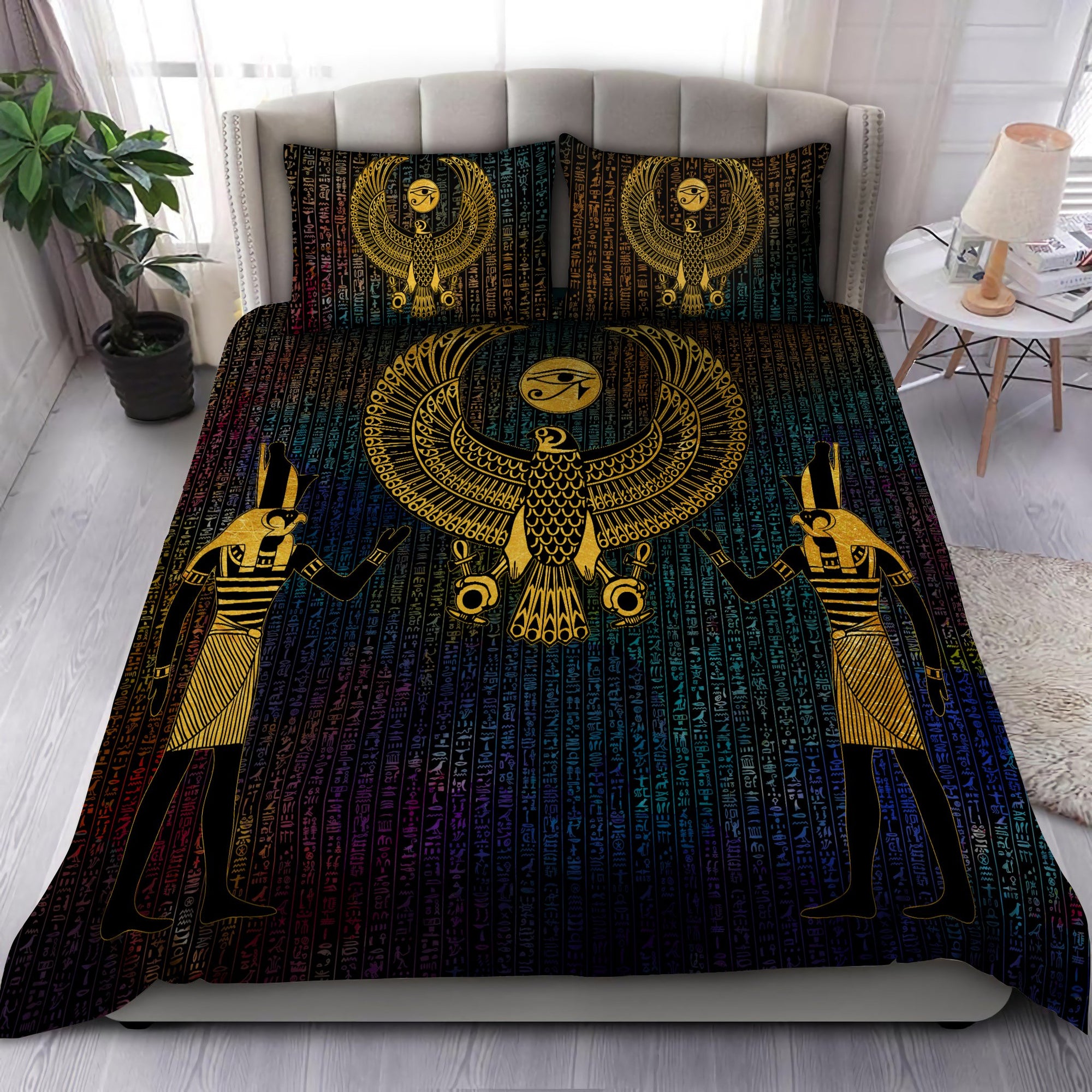 Horus Eye Egypt Anubis Ancient 3D print Bedding set