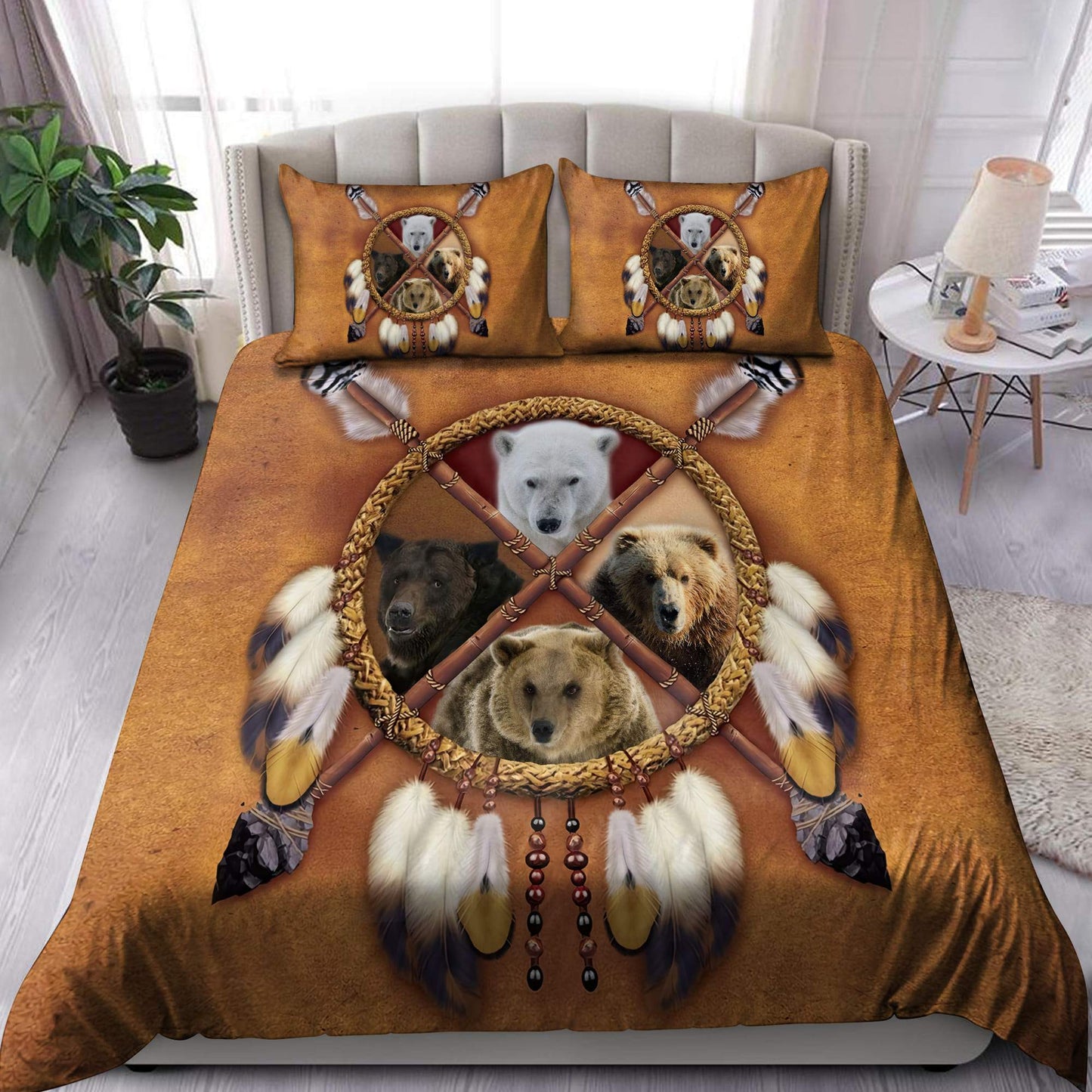 Native American Wolf 3D All Over Printed Bedding Set