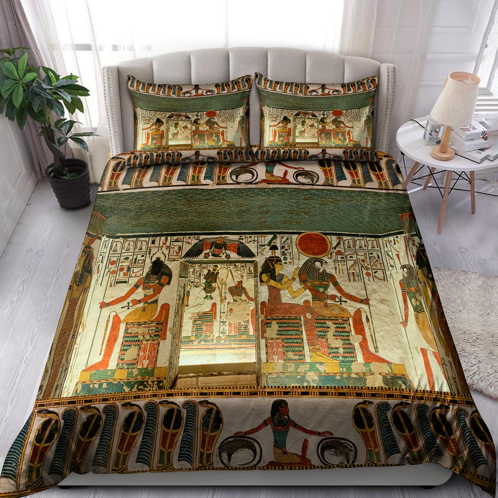 Tomb of nefertari Ancient Egypt 3D Design print Bedding Set