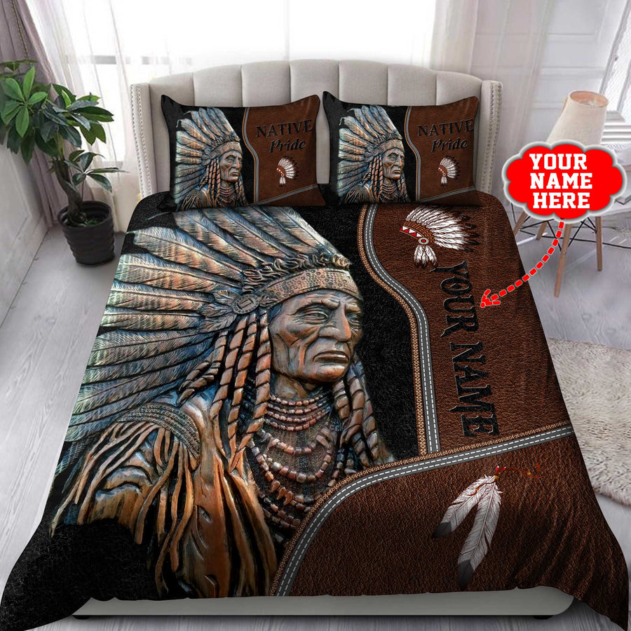 Customized Name Native American 3D All Over Printed Bedding Set