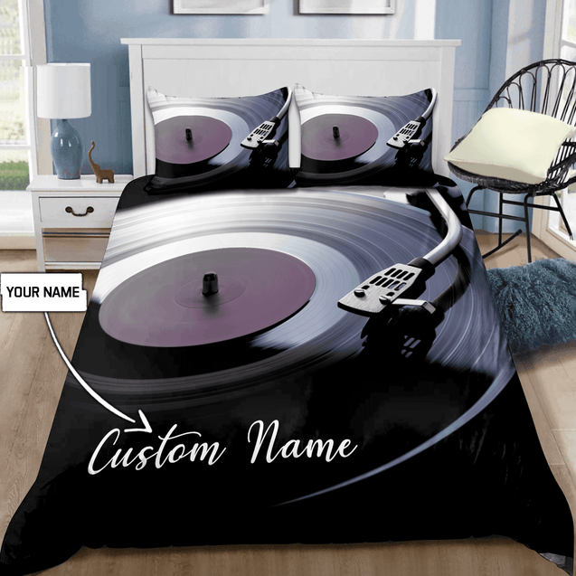 Customize Name Vinyl Record Bedding Set DD10052102