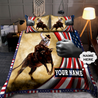 Personalized Name Bull Riding Bedding Set American Bull Rider Ver 2