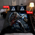 Customize Name Rocker Skull Bedding Set TNA08062104