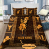 Personalized Name Bull Riding Bedding Team Floral Rodeo