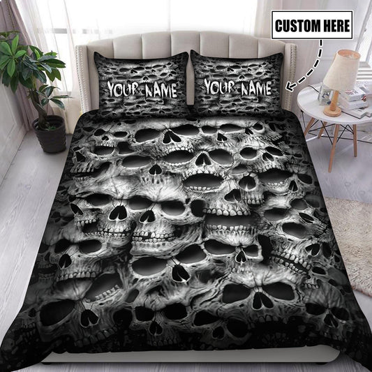 Customize Name Skull Bedding Set Pi17062103