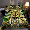 Polynesian Face With Plumeria Bedding Set