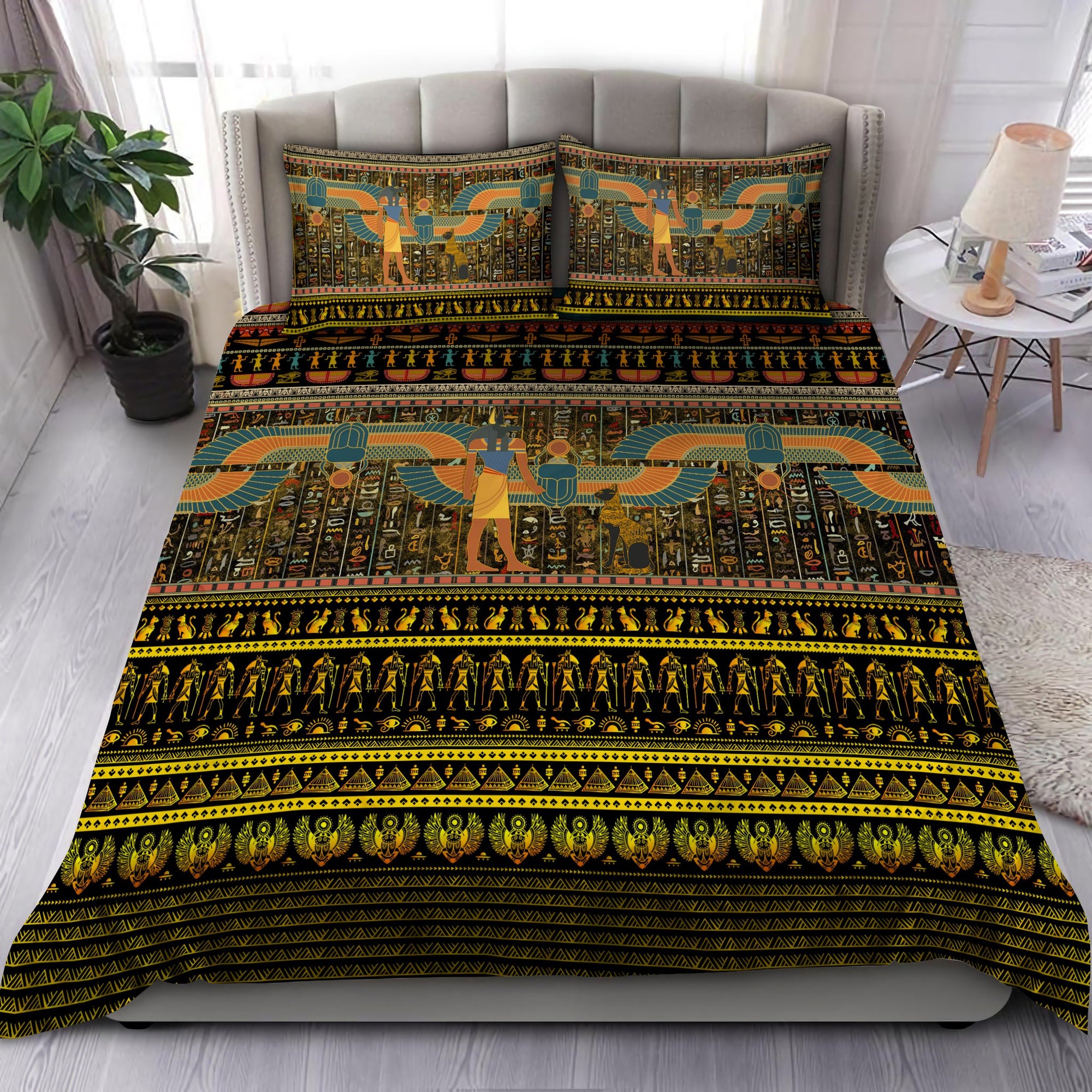 Ancient Egyptian Mythology Culture 3D print Bedding set