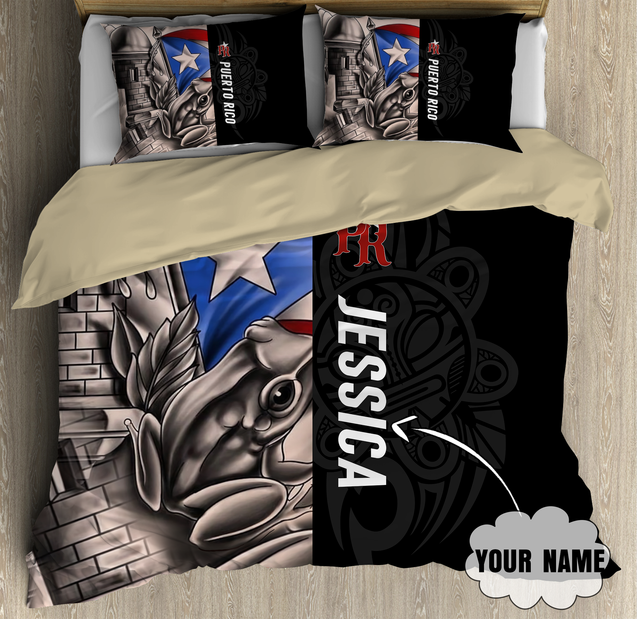 Customize Name Common Coquí Puerto Rico Bedding Set MH23022104