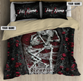 Customize Name Couple Skull On The Roses Bedding Set MH15062104