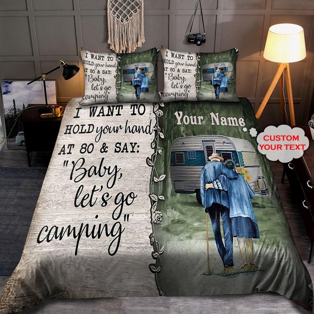 Customize Name Couple Camping Bedding Set TNA20042102