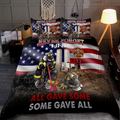 Customize Name Firefighter Bedding Set